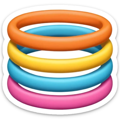 hair tie for tying hair，colourful，三根叠在一起，交错着叠 sticker