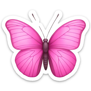 Pink Butterfly similar to iPhone emoji sticker