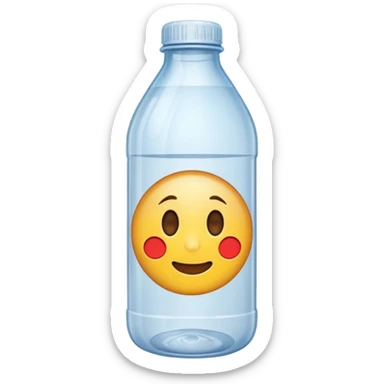 une bouteille en plastique dechet vide  sticker