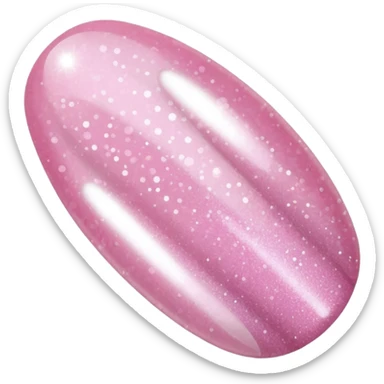 Soft pink glitter nails sticker