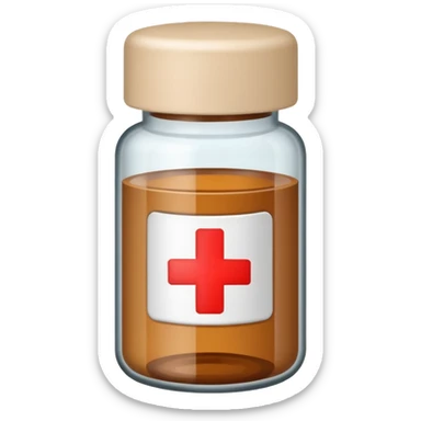 medicine bottle in case in nutral colors sticker