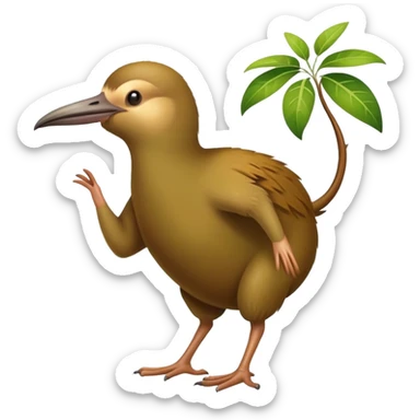 Kiwi Bird is dancing sticker