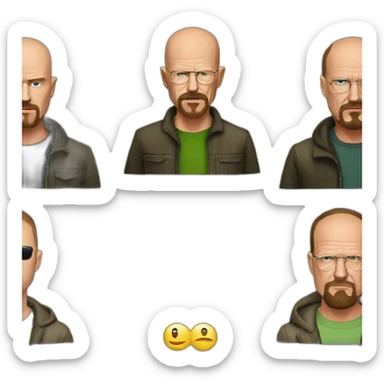 Jessie pinkman and Heisenberg sticker