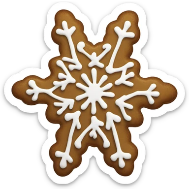 Gingerbread snowflake  sticker