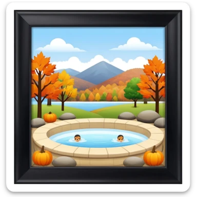 Fall spa day scenery  sticker