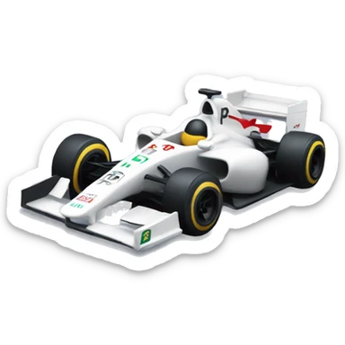 formula 1 car with a bow sticker