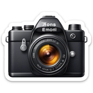 black-backed camera sticker