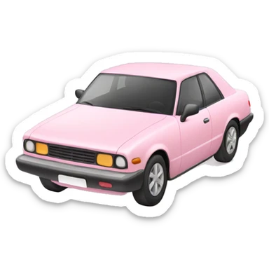 light pink car sticker