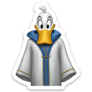 Donald duck robe the Bank sticker