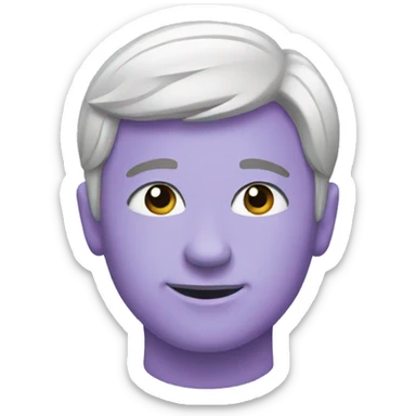 Lilac emoji sticker