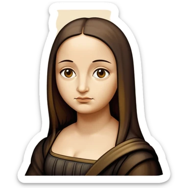 Mona Lisa mildly annoyed sticker
