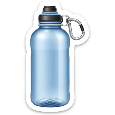 outdoor hiking water bottle with carabiner clip sticker