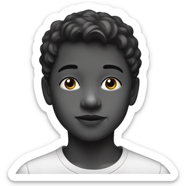 monochrome portrait of boy sticker