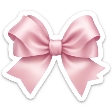 light pink ribbon bow sticker