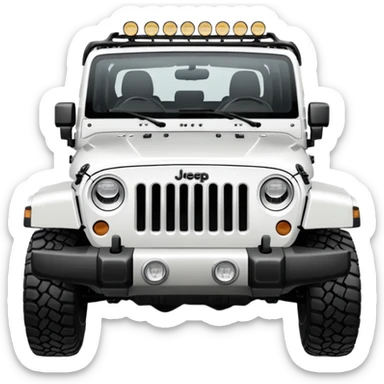 White jeep wrangler 4 door sticker