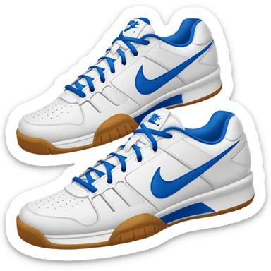 nike white low top tennis shoe weight lifting gum bottom sticker