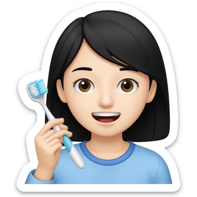 Brossé  teeth BLACK S sticker