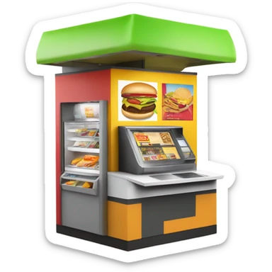 a fastfood kiosk sticker