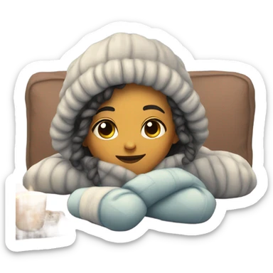 Winter cozy vibes sticker