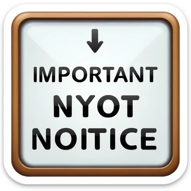 important notice sticker