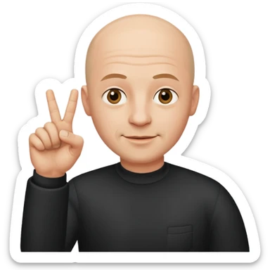 AVATAR DE UM CARECA COM O DEDO LEVANTADO DANDO LEGAL sticker