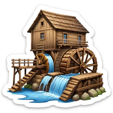 Moulin a eau sticker
