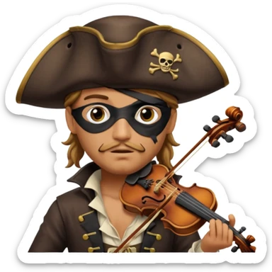 pirate violinist sticker