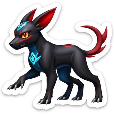 Guilmon-Houndoom-Umbreon-hybrid sticker