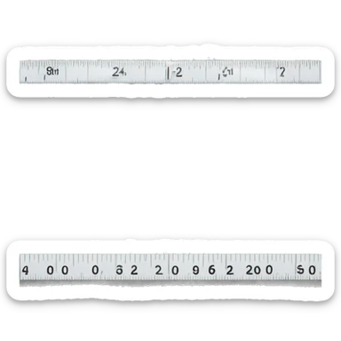 a white measuring tape sticker