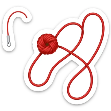 Red string of fate sticker