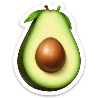 Avocado with big lips sticker