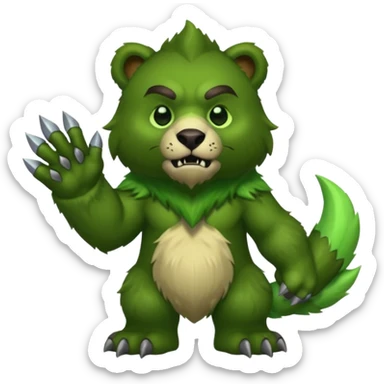 world of warcraft felbear with claws out sticker
