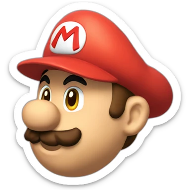 pregnant mario side view sticker