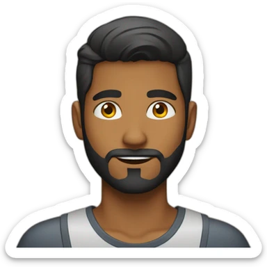 sri lankan 25 year old with a beard sticker