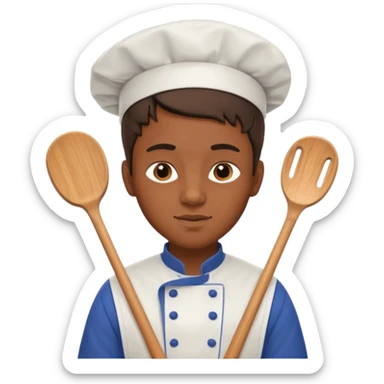 King Hockey player with chef apron sticker