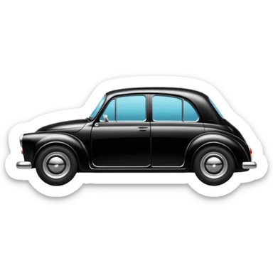 Crée-moi une voiture noire, berline, très classe sticker