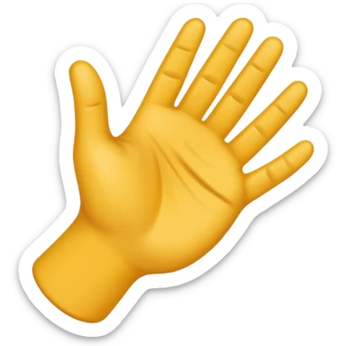 Crea un emoji que sea este ✋️ pero de cabeza, osea invertido sticker