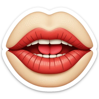 Lips stitched shut  sticker