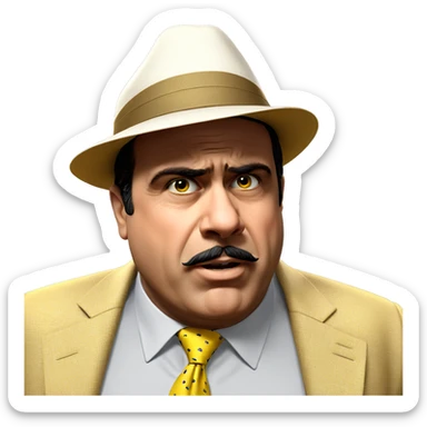 dapper look with yellow necktie sticker