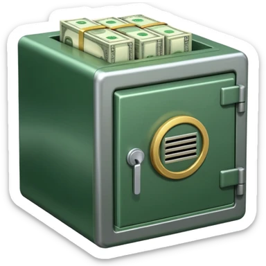 Money safe with money sticker