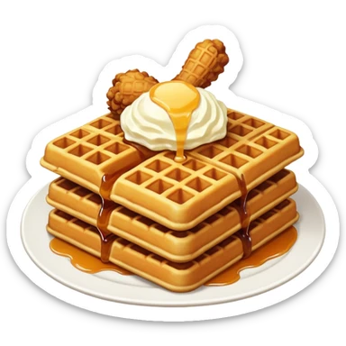 Chicken & waffles sticker