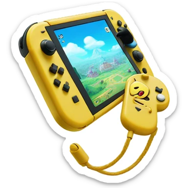Nintendo switch lite with color emoji  sticker