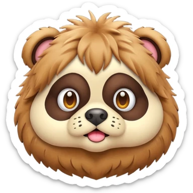 Pug × French Bulldog (Frug) with brown fur. I'd like a 3D emoji sticker