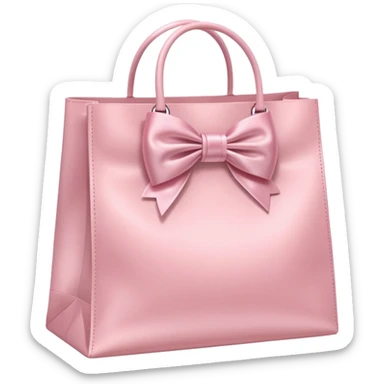 light pink shopping bag with bow emoji | AI Emoji Generator sticker