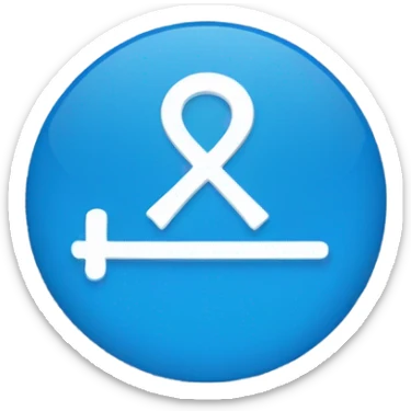 A blue Check mark in a blue circle sticker