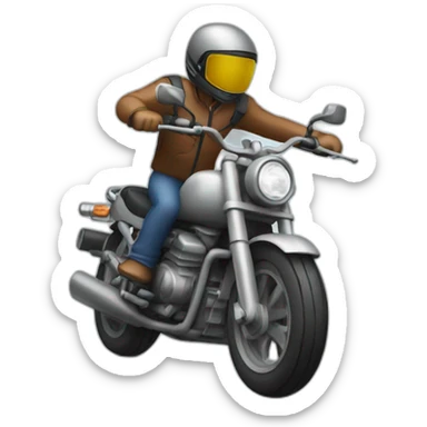 motorbike wheeling sticker