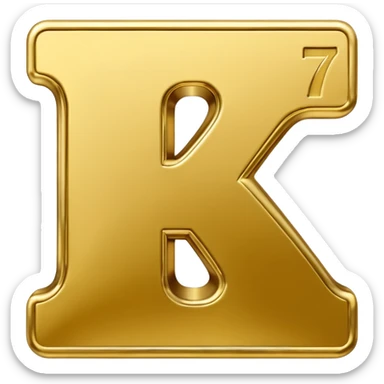 Create a shiny, lucky-themed emoji of the number 7 for a scratch card design — symbolizing winning and excitement.  
 sticker