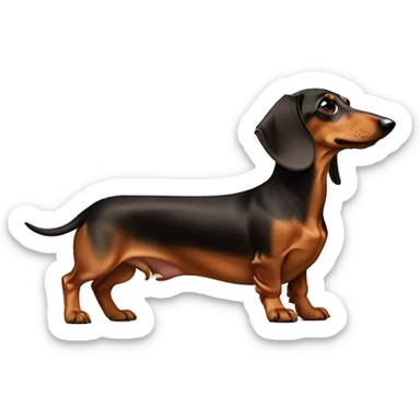 coquette bow dachshund sticker
