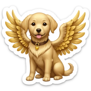 labrador with wings sticker