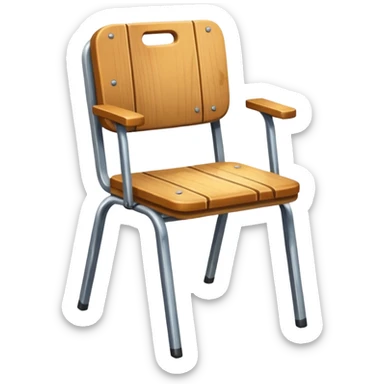 Empty classroom chair = absence sticker